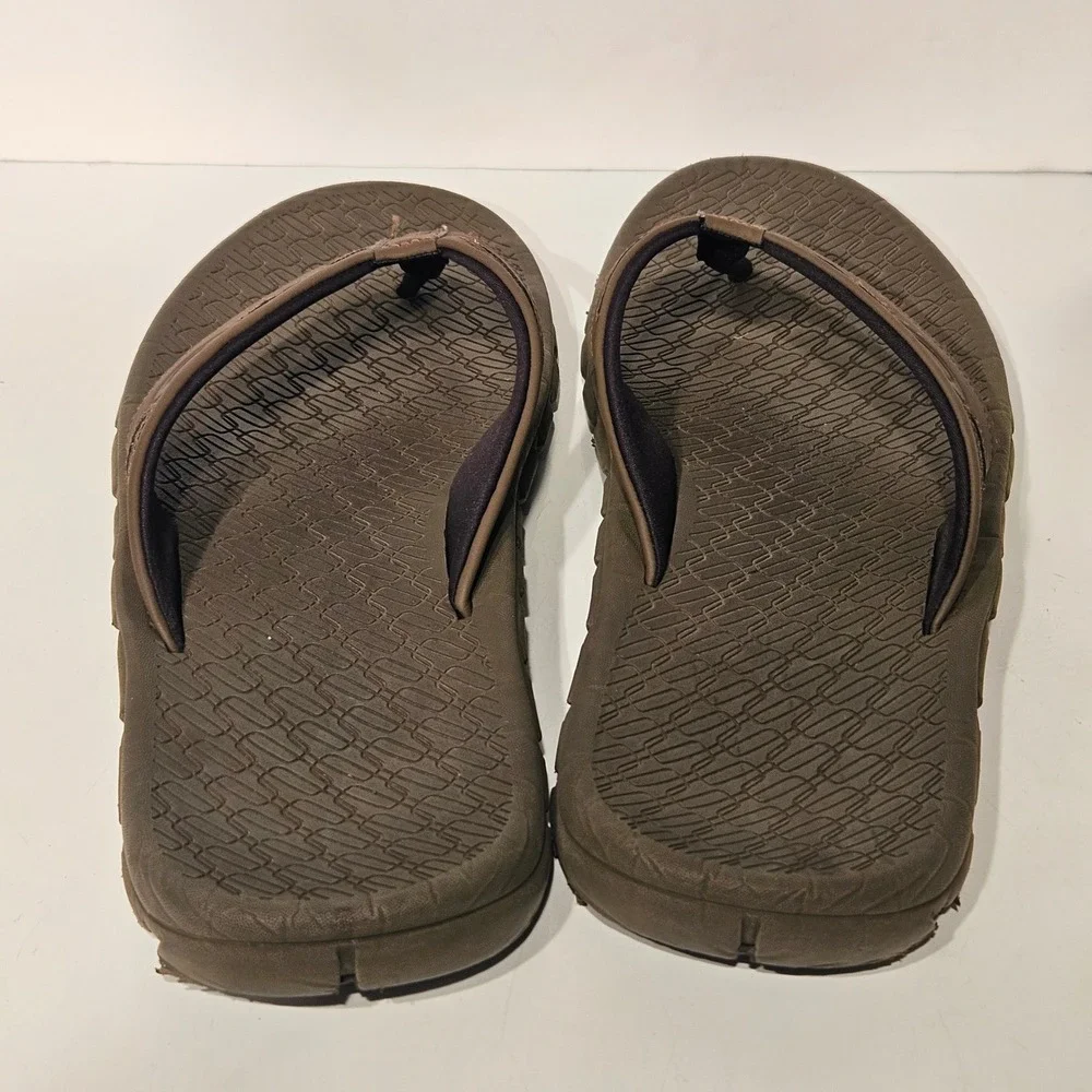 Oakley Flip Flop Sandals Mens 13 Brown Thong Logo Sport Casual